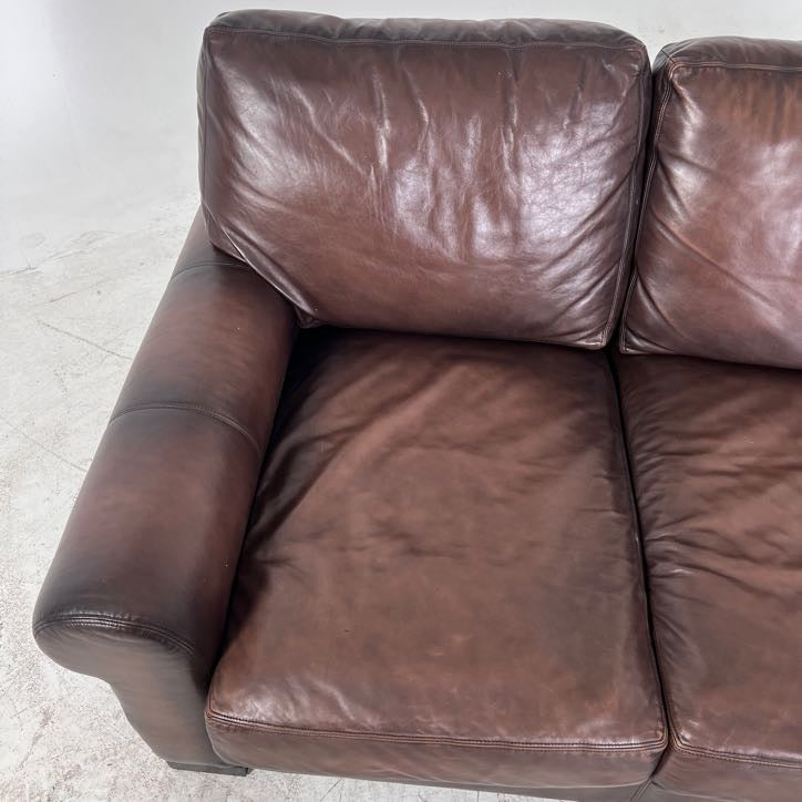 Pottery Barn 3 Seater Sofa couch. Genuine Leather.
