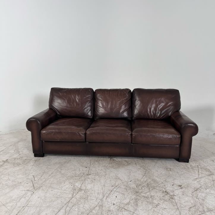 Pottery Barn 3 Seater Sofa couch. Genuine Leather.