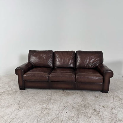 Pottery Barn 3 Seater Sofa couch. Genuine Leather.