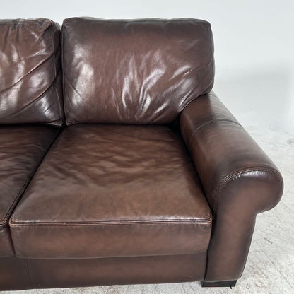 Pottery Barn 3 Seater Sofa couch. Genuine Leather.