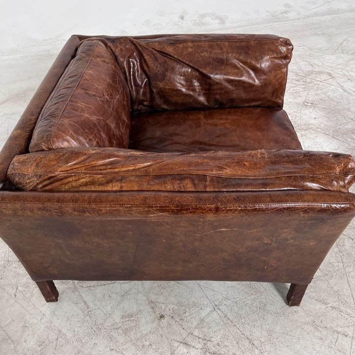 Restoration Hardware Soderham Chair + ottoman. RH Armchair.