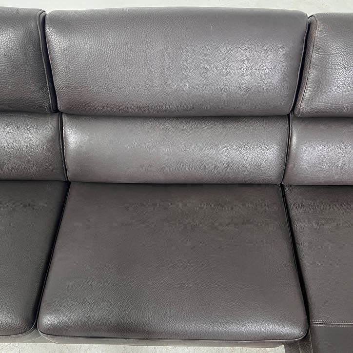 Full Grain Leather Sectional. Extendable L shaped sofa couch. Delivery available.