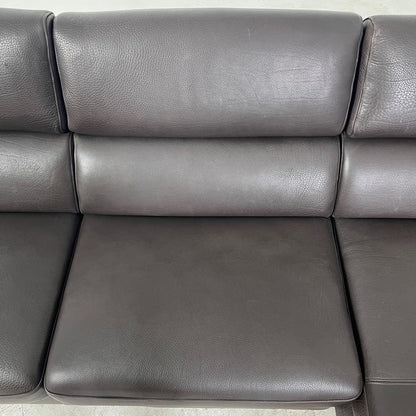 Full Grain Leather Sectional. Extendable L shaped sofa couch. Delivery available.