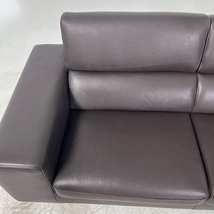 Full Grain Leather Sectional. Extendable L shaped sofa couch. Delivery available.