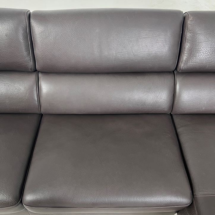 Full Grain Leather Sectional. Extendable L shaped sofa couch. Delivery available.