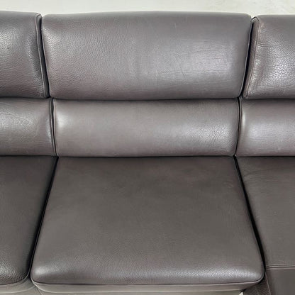 Full Grain Leather Sectional. Extendable L shaped sofa couch. Delivery available.