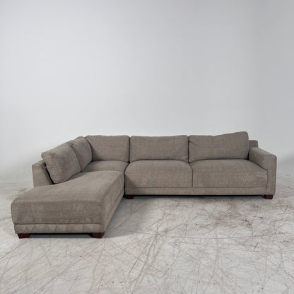 Thomasville Sectional From Costco. Beige L shaped sofa couch.