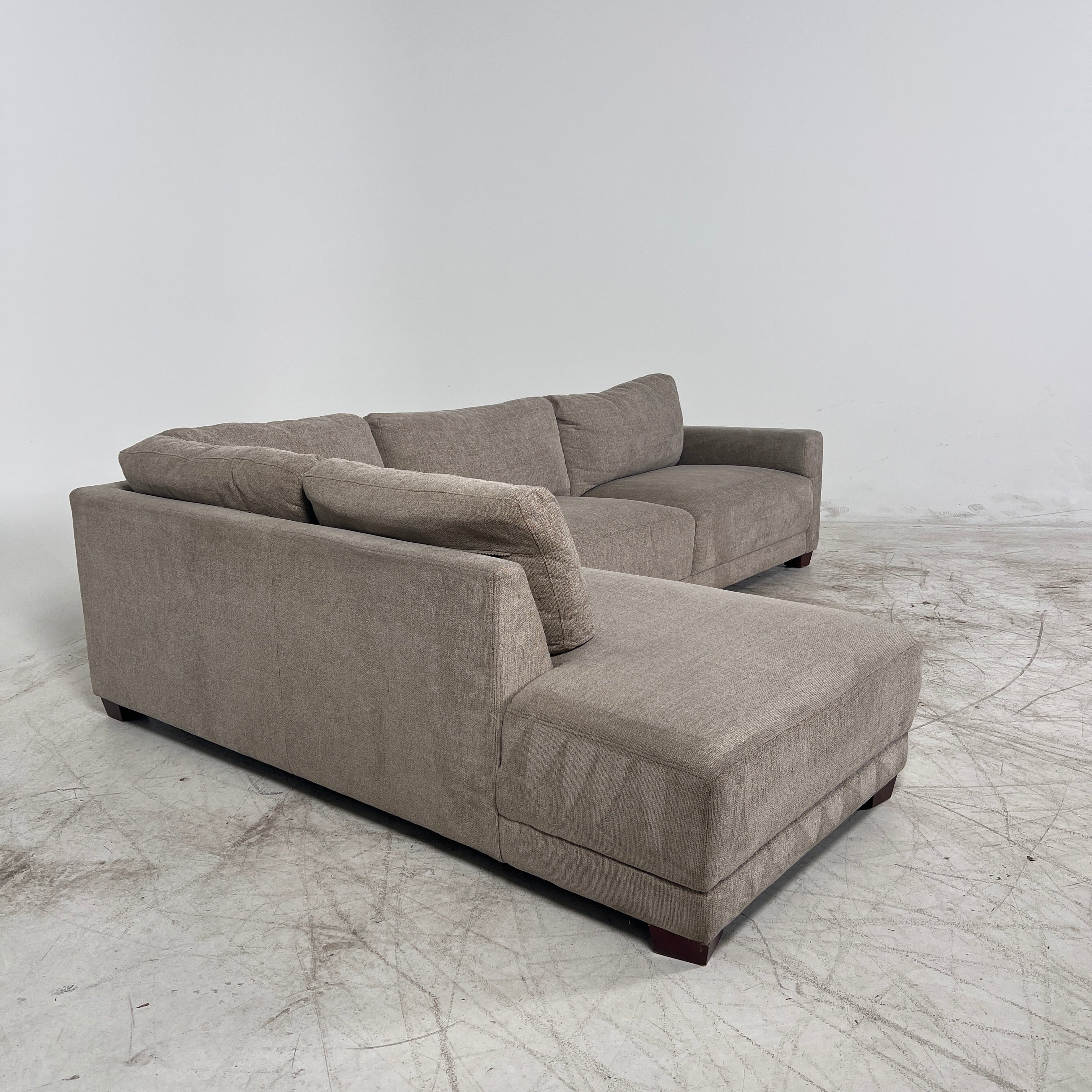 Thomasville Sectional From Costco. Beige L shaped sofa couch.