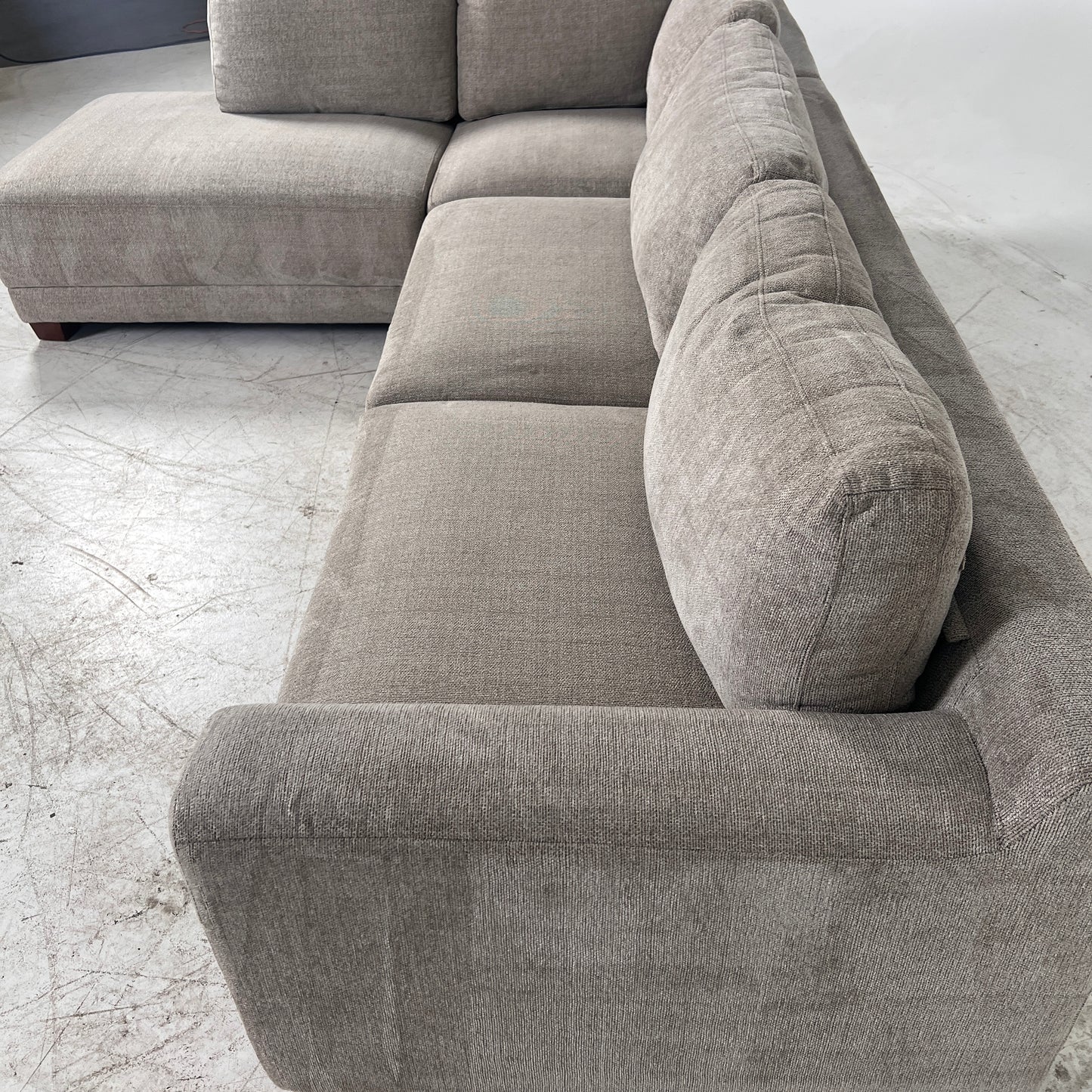 Thomasville Sectional From Costco. Beige L shaped sofa couch.