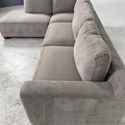 Thomasville Sectional From Costco. Beige L shaped sofa couch.