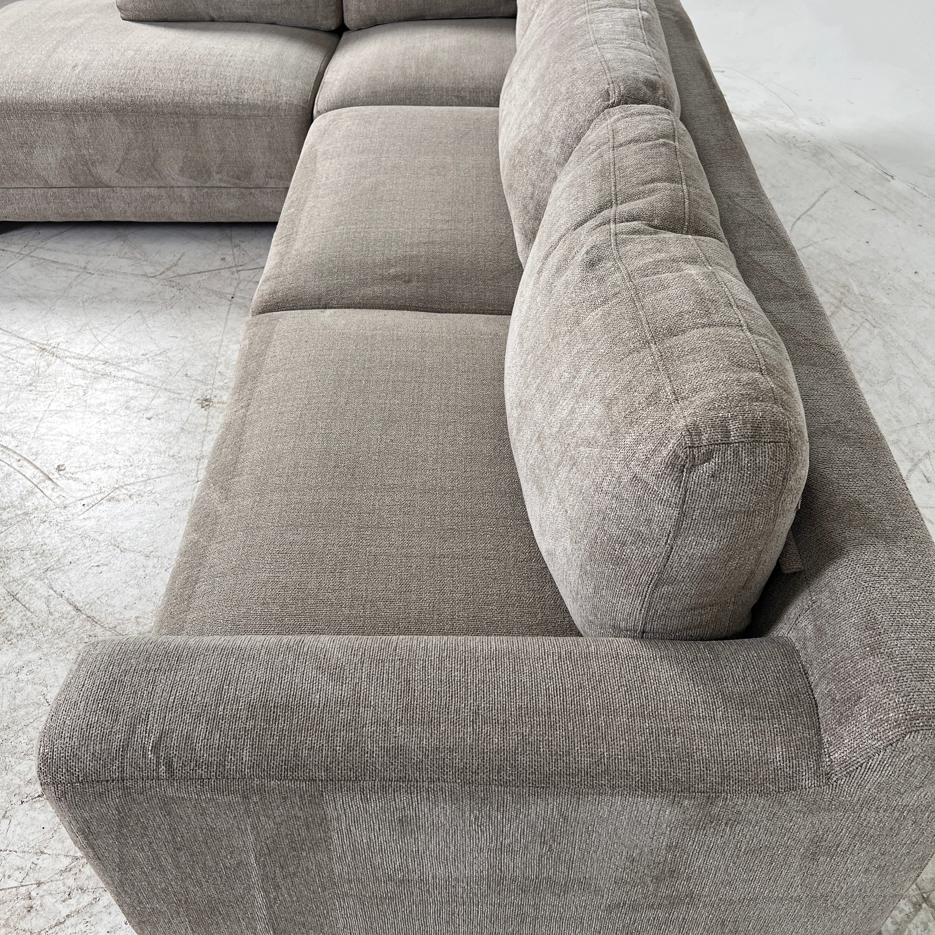 Thomasville Sectional From Costco. Beige L shaped sofa couch.
