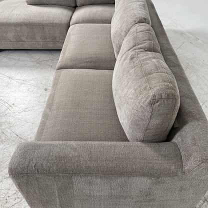 Thomasville Sectional From Costco. Beige L shaped sofa couch.