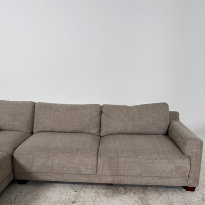 Thomasville Sectional From Costco. Beige L shaped sofa couch.