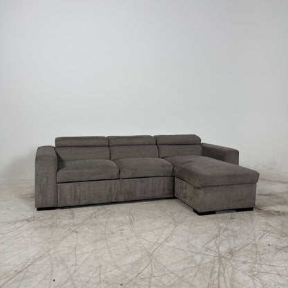 Pull out Sectional with Storage. Sleeper sofa bed.