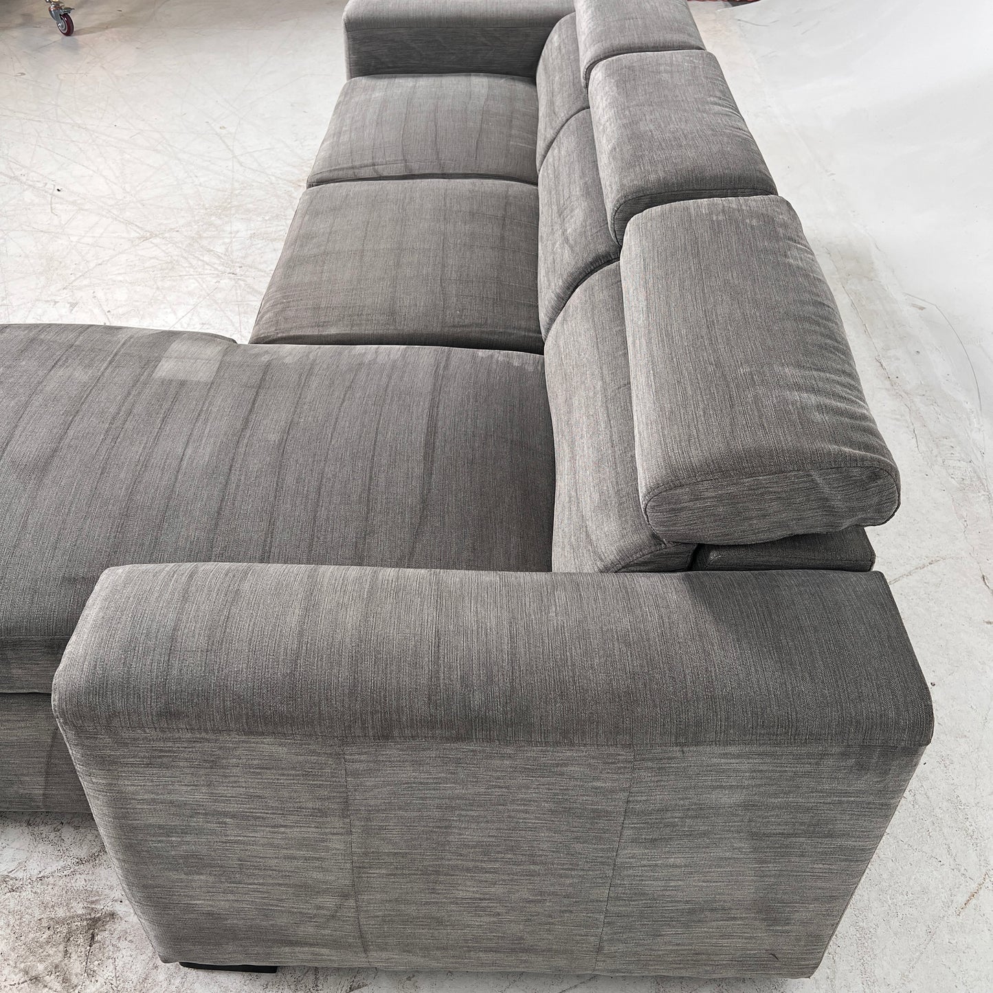 Pull out Sectional with Storage. Sleeper sofa bed.