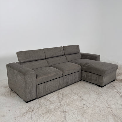 Pull out Sectional with Storage. Sleeper sofa bed.