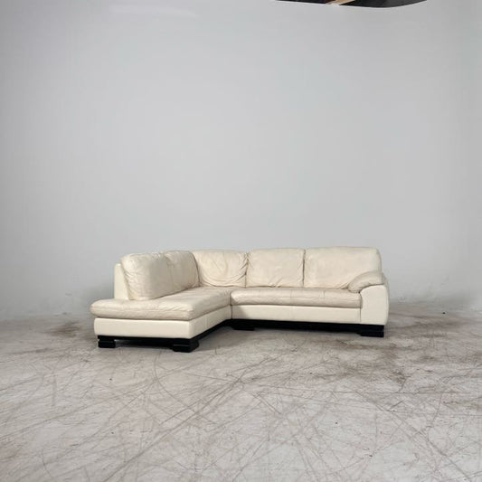 Scan Design Genuine leather Sectional. L shaped sofa couch.