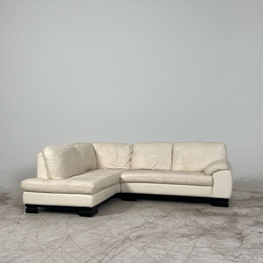 Scan Design Genuine leather Sectional. L shaped sofa couch.
