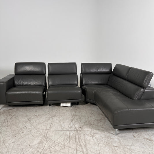 Electric Recliner from Scan Design. Leather L shaped sofa couch