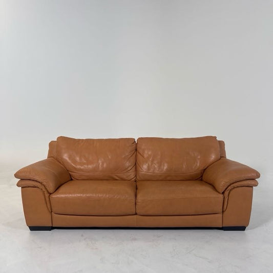 Natuzzi Editions Leather sofa couch. 3 seater Italy made.