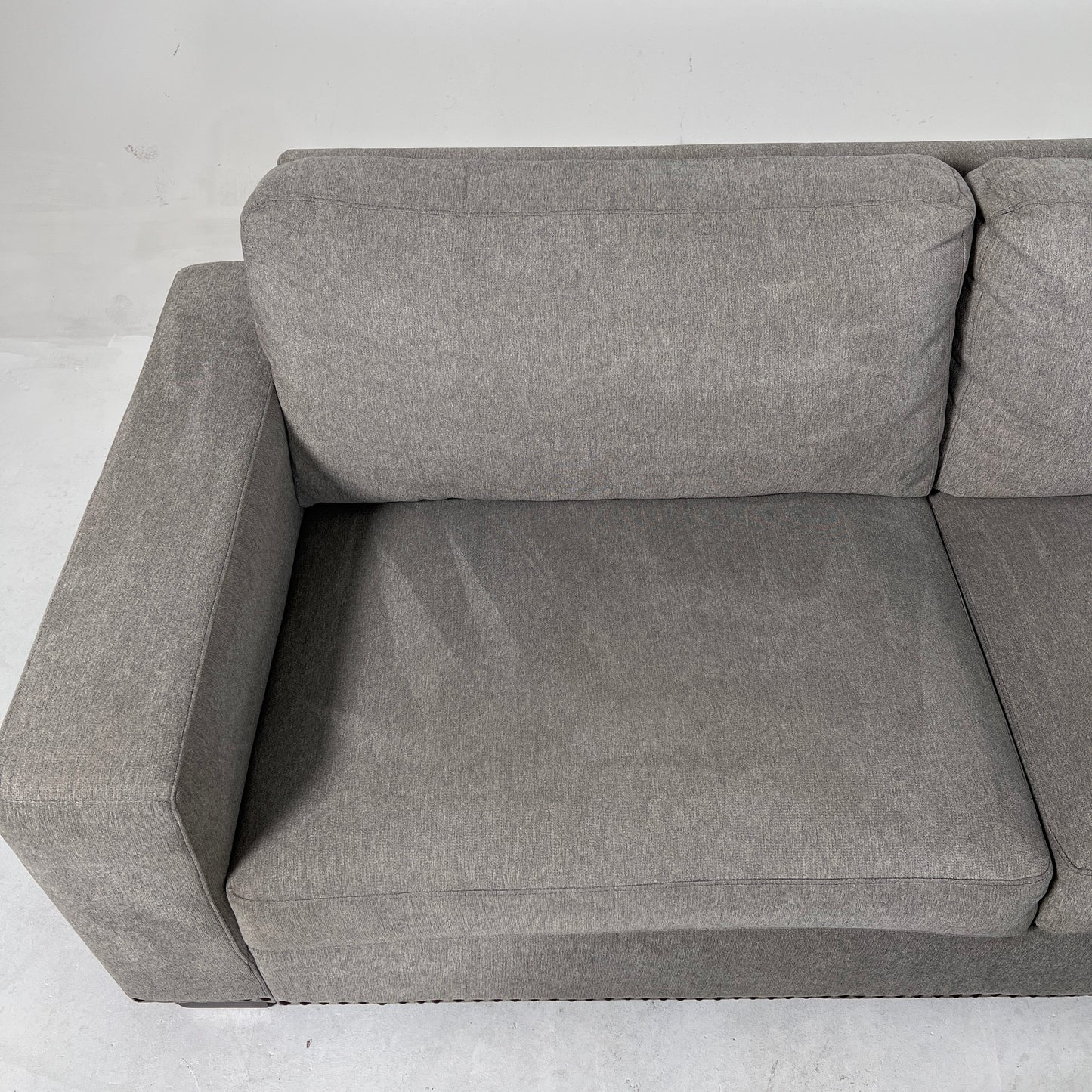 Thomasville Sectional + ottoman. Costco L shaped sofa couch.