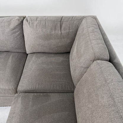 Thomasville Sectional + ottoman. Costco L shaped sofa couch.