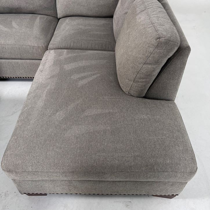 Thomasville Sectional + ottoman. Costco L shaped sofa couch.