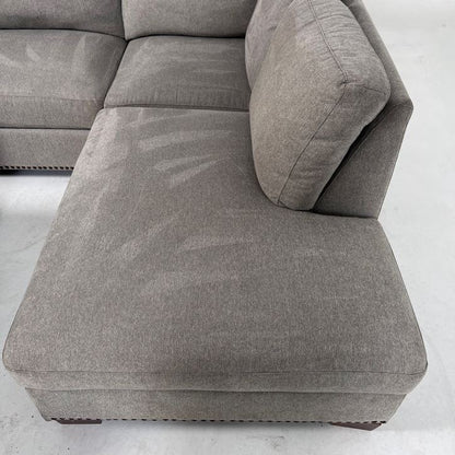 Thomasville Sectional + ottoman. Costco L shaped sofa couch.