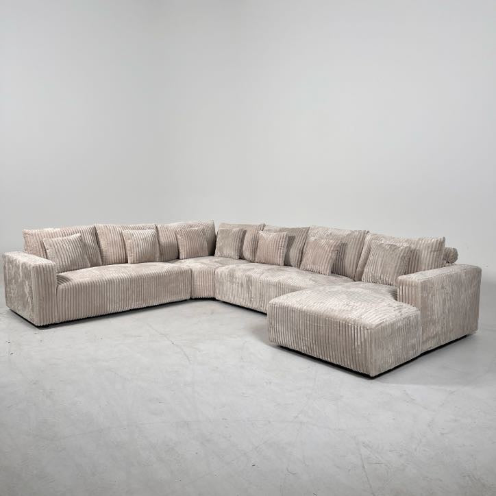 Bnib CasaBella sectional. Extra Large corduroy sofa couch.