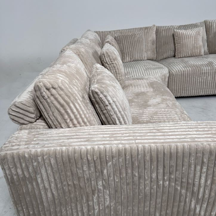 Bnib CasaBella sectional. Extra Large corduroy sofa couch.