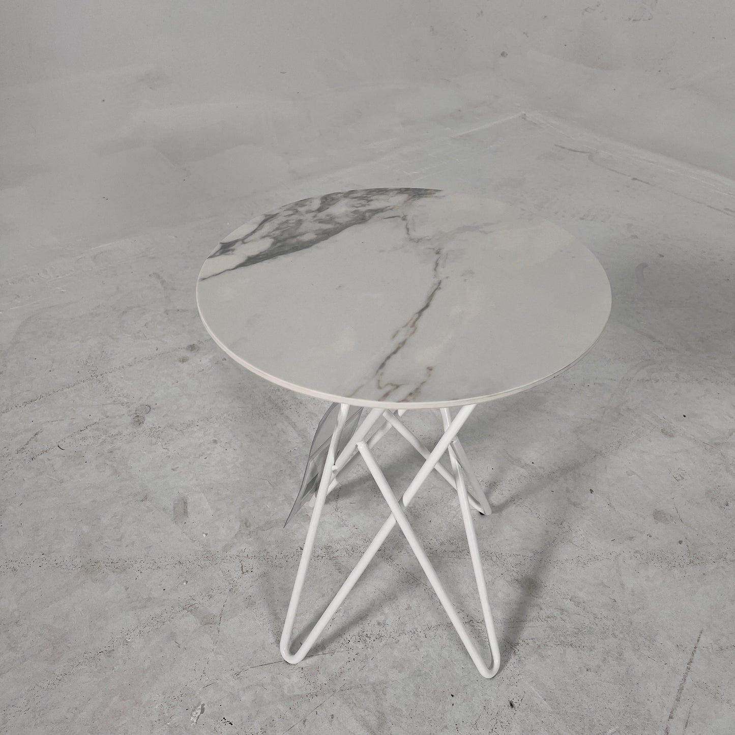 New Calligaris side table. Genuine Marble Italian side tables.
