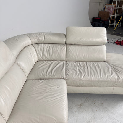 Natuzzi Editions Leather sectional. L sofa couch. Delivery available