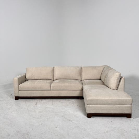 Thomasville Sectional. Fabric L shaped sofa couch. Delivery available