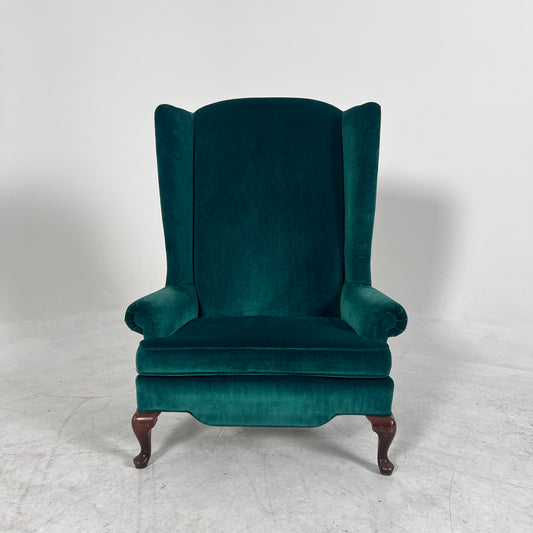 King Wing Back chair. Gorgeous Velvet Chair. Delivery available