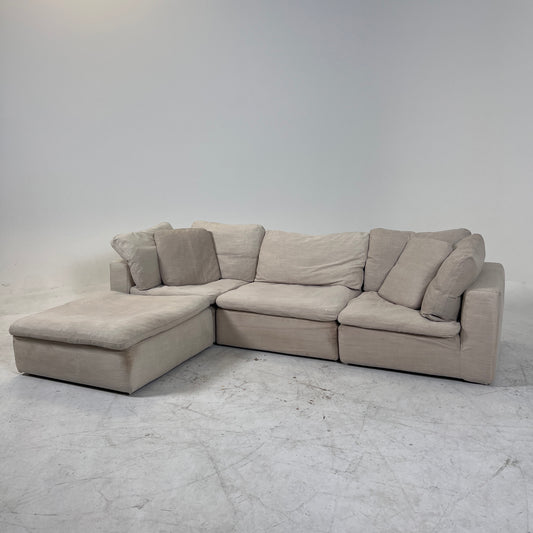 Sunday's Movie Night 4 piece cloud couch. modular sofa couch.