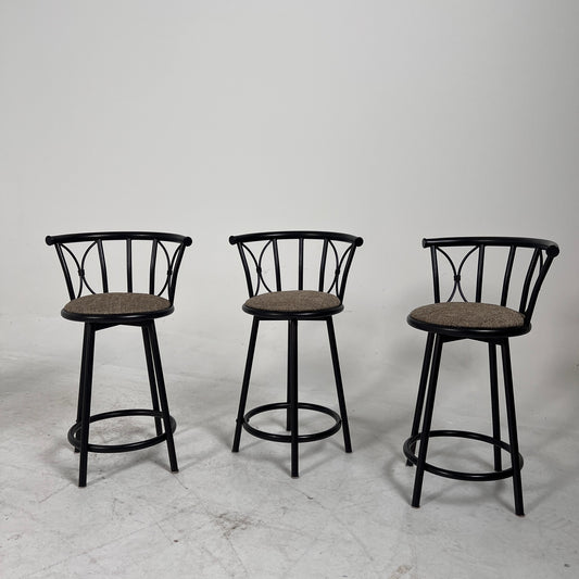3 Matching Barstools. Gorgeous Mcm counter stools. delivery available