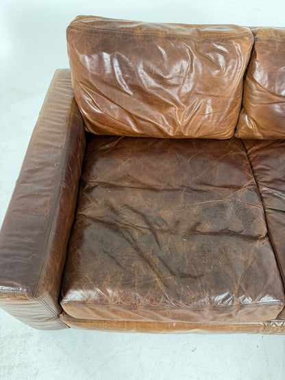 Restoration Hardware Maxwell leather sofa. Rh leather couch.