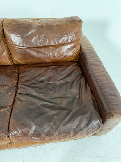 Restoration Hardware Maxwell leather sofa. Rh leather couch.