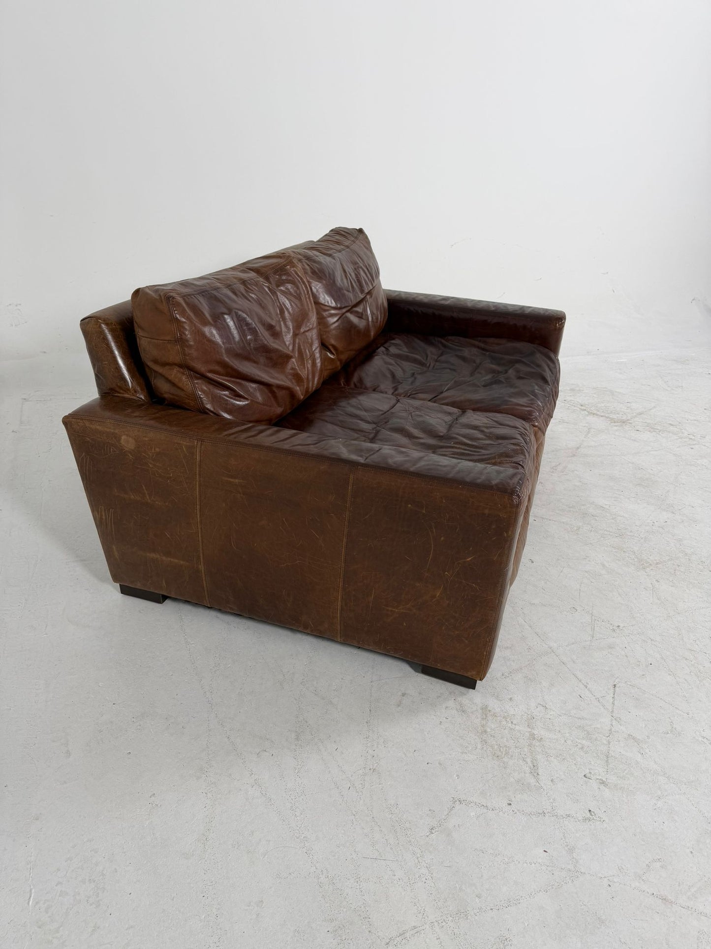 Restoration Hardware Maxwell leather sofa. Rh leather couch.