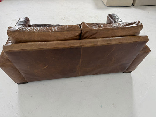 Restoration Hardware Maxwell leather sofa. Rh leather couch.