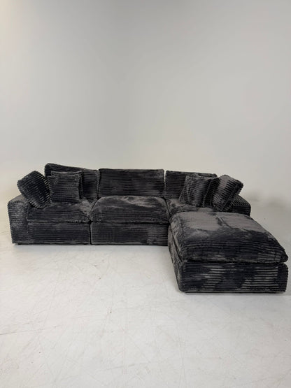 CasaBella Corduroy Sectional. Cloud Modular L shaped sofa couch. delivery available