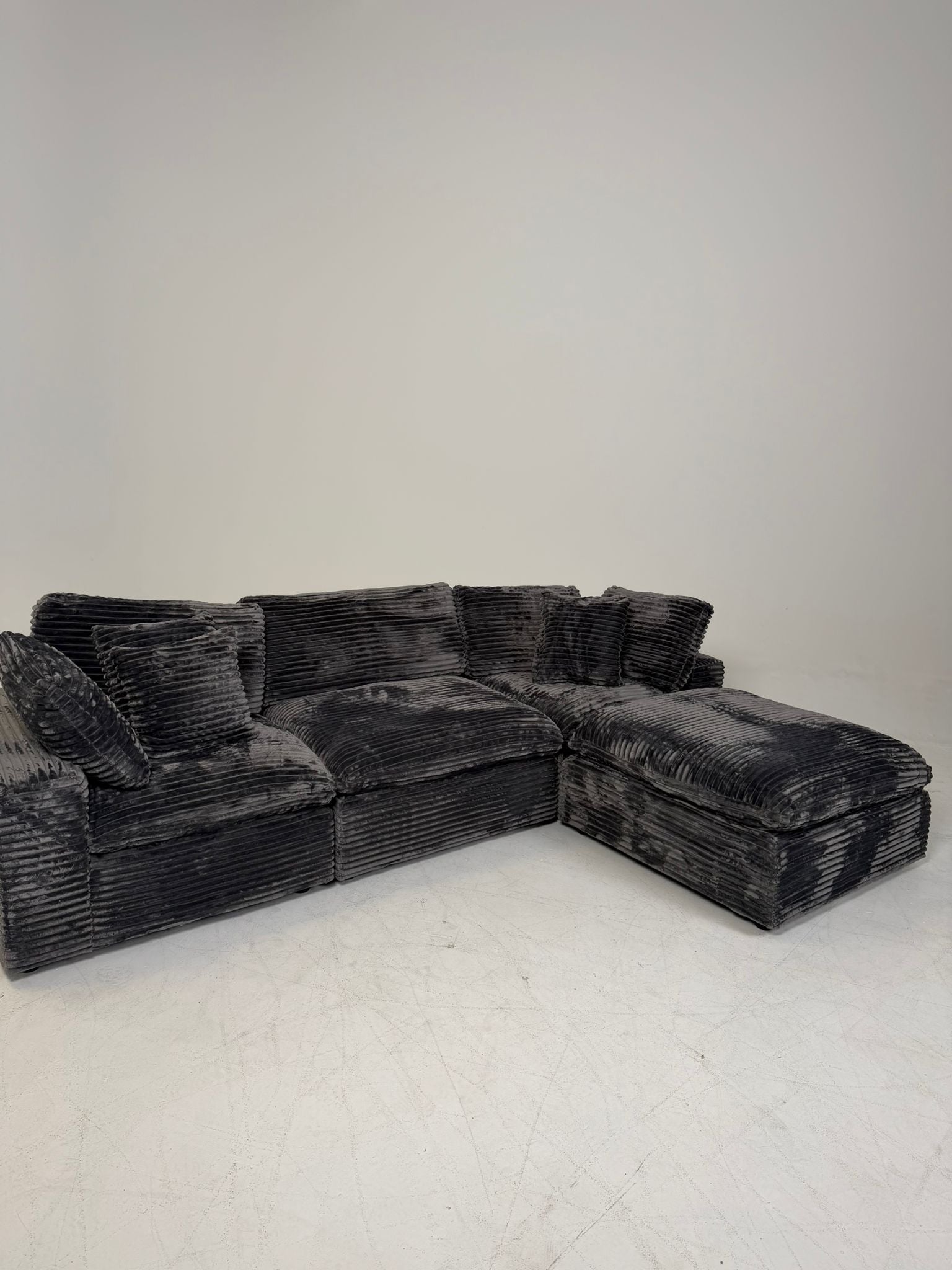 CasaBella Corduroy Sectional. Cloud Modular L shaped sofa couch. delivery available