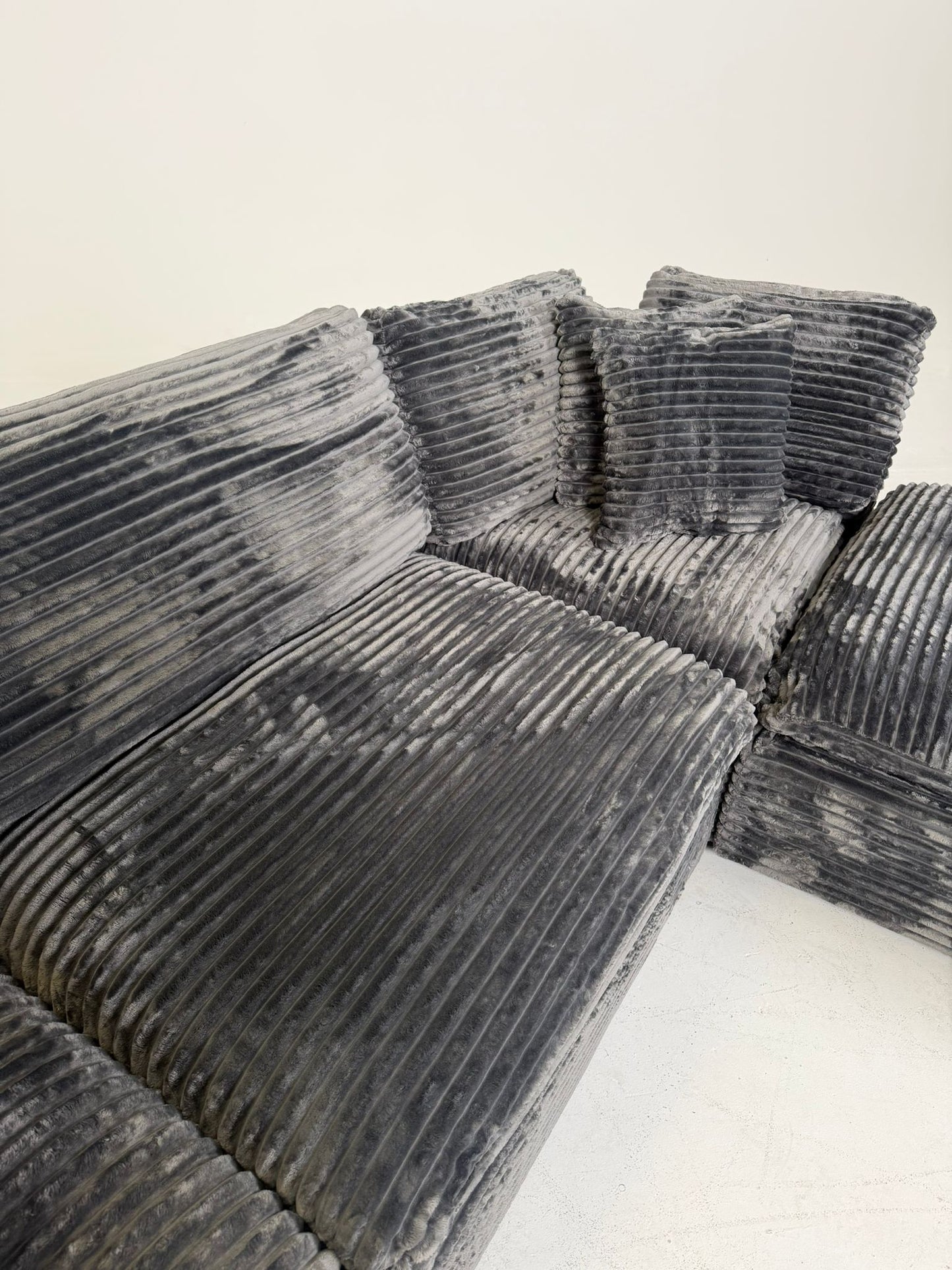 CasaBella Corduroy Sectional. Cloud Modular L shaped sofa couch. delivery available