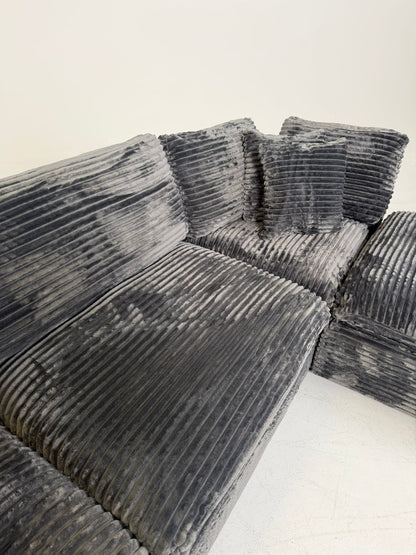 CasaBella Corduroy Sectional. Cloud Modular L shaped sofa couch. delivery available