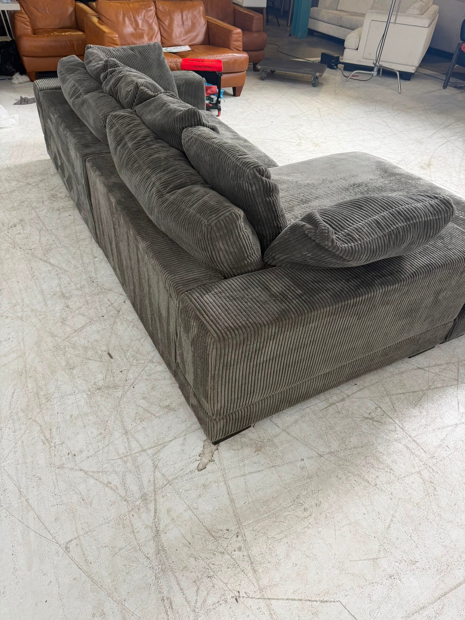 Moe's plunge sectional. Reversible L shaped sofa couch. Delivery available