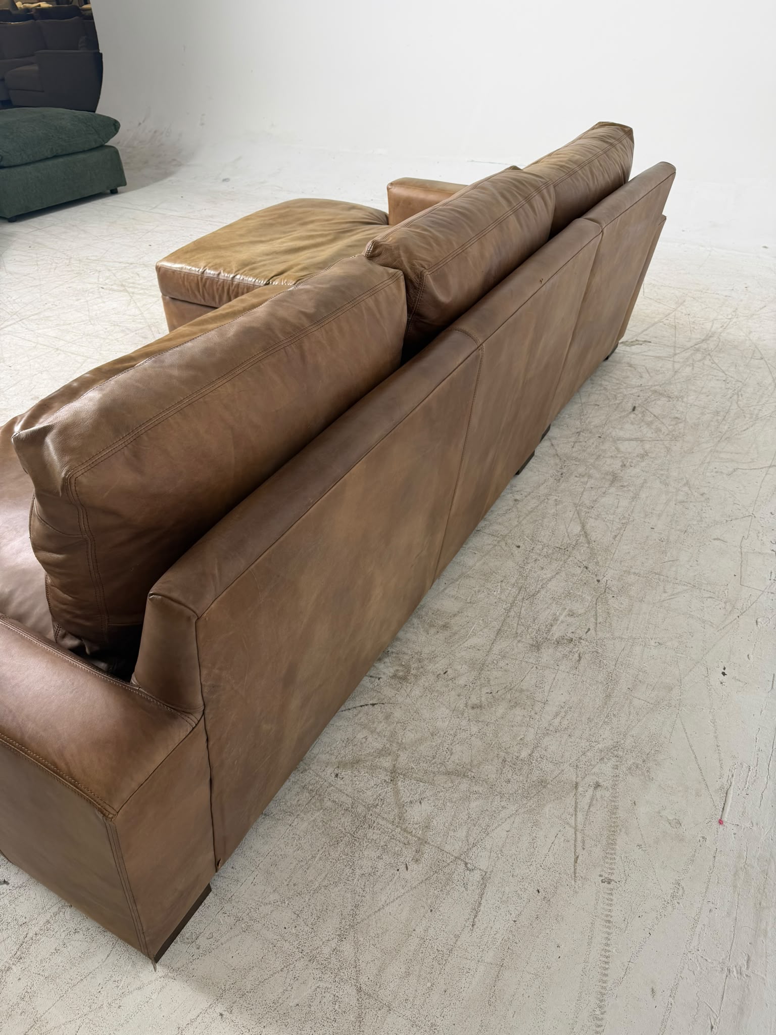 Restoration Hardware Maxwell Leather Sectional. RH L shaped sofa couch. Delivery available