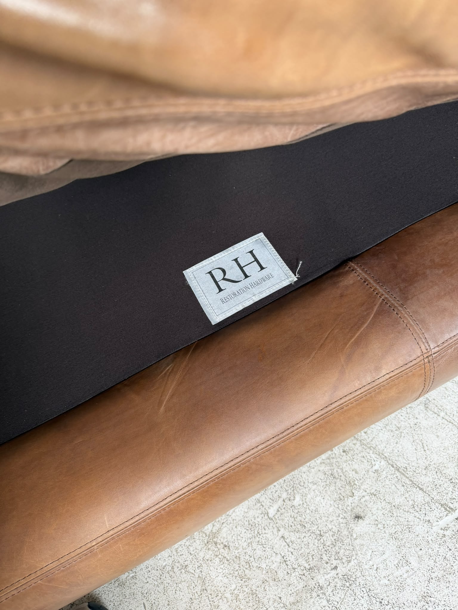 Restoration Hardware Maxwell Leather Sectional. RH L shaped sofa couch. Delivery available