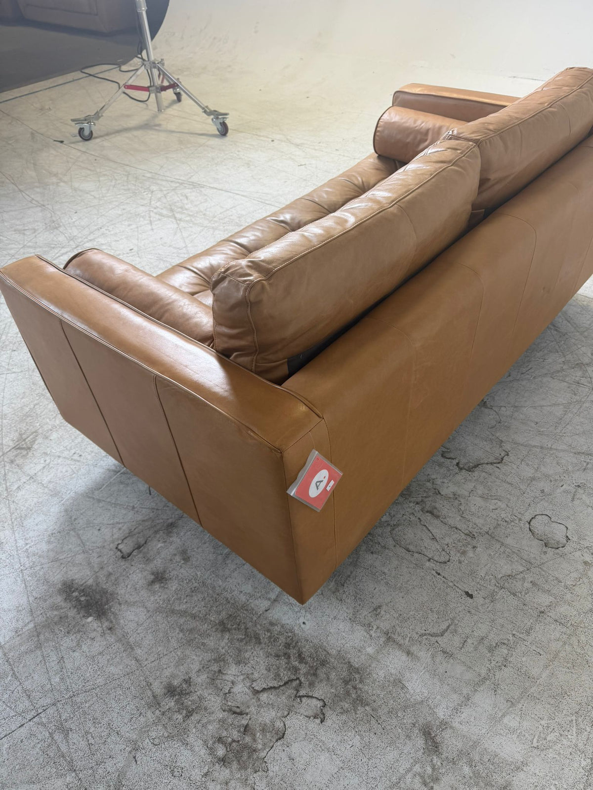 Article Sven leather loveseat. Cognac aniline leather sofa couch. delivery available