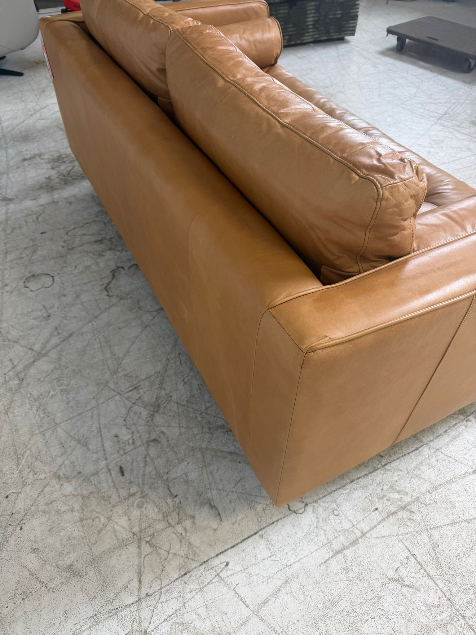 Article Sven leather loveseat. Cognac aniline leather sofa couch. delivery available