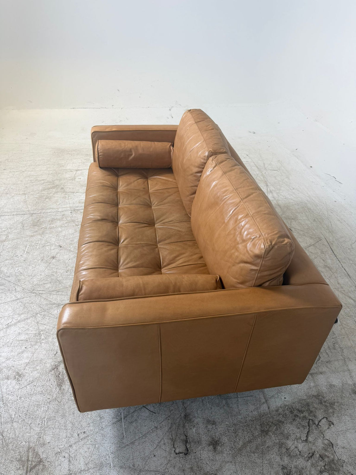 Article Sven leather loveseat. Cognac aniline leather sofa couch. delivery available